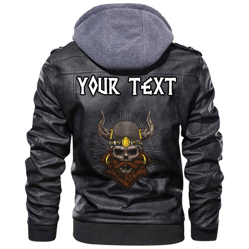 (Custom) Wonder Print Shop - Old Skull Face Isolated Leather Jacket RLT12