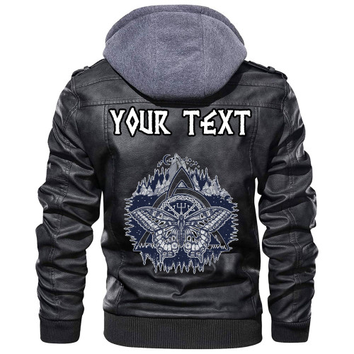 (Custom) Wonder Print Shop - Celtic Trinity Knot And Butterfly Leather Jacket RLT12