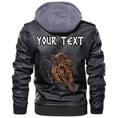 (Custom) Wonder Print Shop - Fenrir Art Leather Jacket RLT12