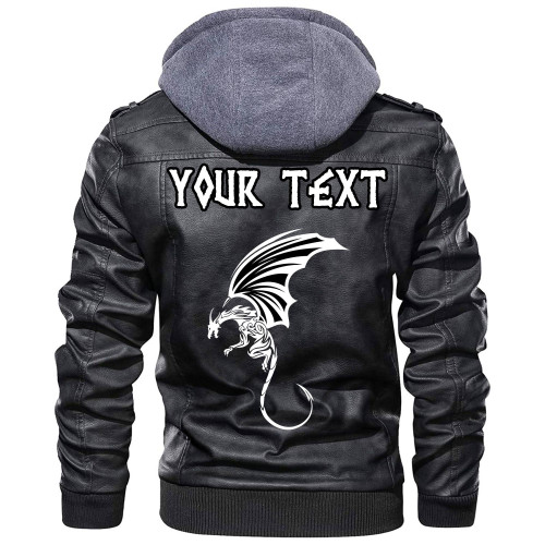 (Custom) Wonder Print Shop - Dragon Winged Monster Leather Jacket RLT12