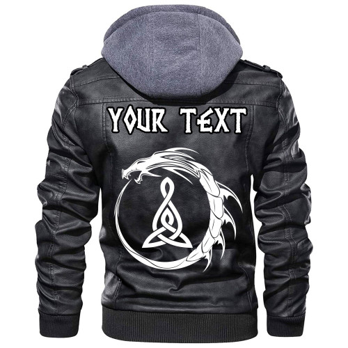 (Custom) Wonder Print Shop - Dragon Ancient Sacral Sign Of Celts Leather Jacket RLT12