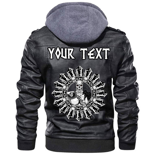 (Custom) Wonder Print Shop - Celtic Skull Warrior Dead Hero Leather Jacket RLT12