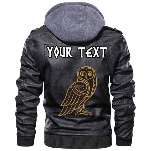 (Custom) Wonder Print Shop - Celtic Owl Leather Jacket RLT12