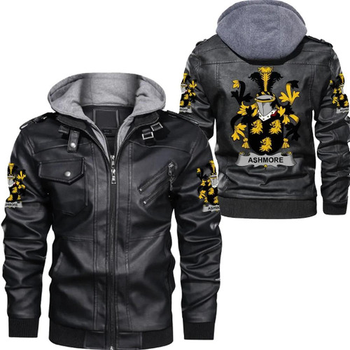 Ashmore Ireland Leather Jacket - Irish Family Crest A7