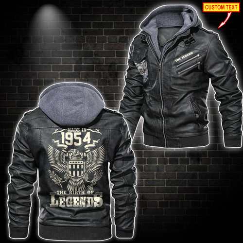 Birth Of Legends 1954 Mens Personalized Birthday Gift Leather Jacket