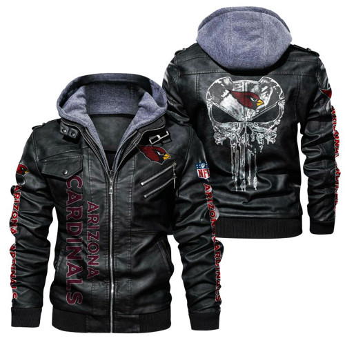 Arizona Cardinals Leather Jacket Skulls Deaths