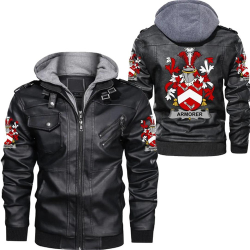 Armorer Ireland Leather Jacket - Irish Family Crest A7