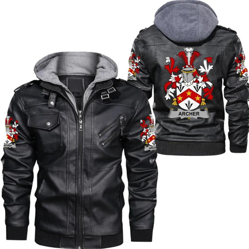 Archer Ireland Leather Jacket - Irish Family Crest A7