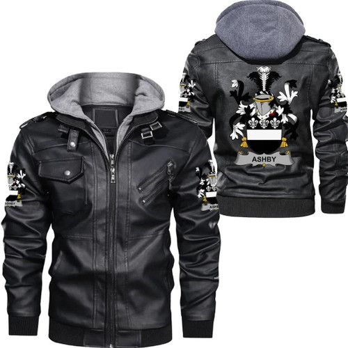 Ashby Ireland Leather Jacket - Irish Family Crest A7