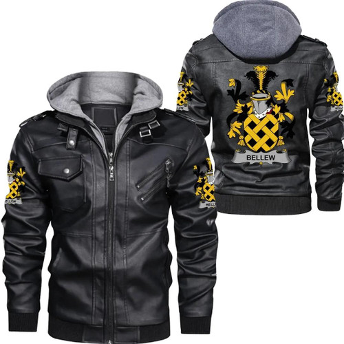 Bellew Ireland Leather Jacket - Irish Family Crest A7