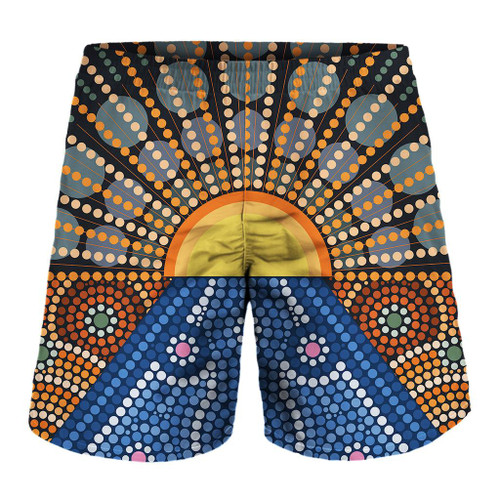 Aboriginal Indigenous Sunset Art Print Mens Shorts