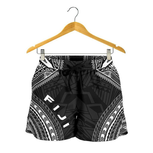 Alohawaii Short - Fiji Womens Shorts - Polynesian Chief Black Version - Bn10