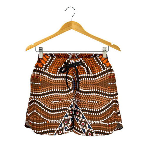 Aboriginal Shorts, Indigenous Dot Painting Women