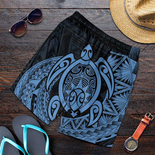 Alohawaii Short - Hawaii Polynesian Turtle Mens Shorts - Pastel - AH - J4C