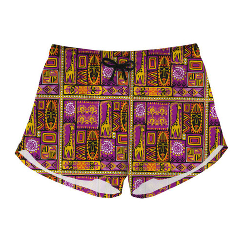 African Ethnic Tribal Inspired Print Women'S Shorts