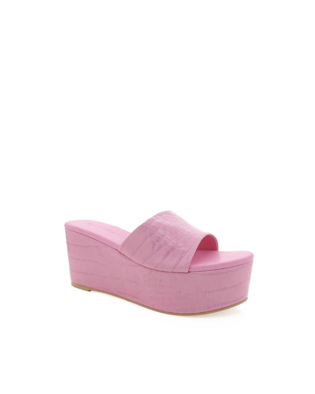 Whistler Pink Two Strap Fur Slippers By Billini