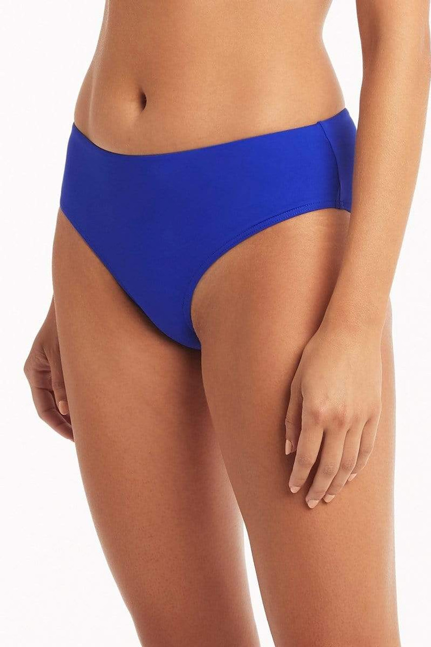 Sea Level Mid Bikini Pant - Cobalt