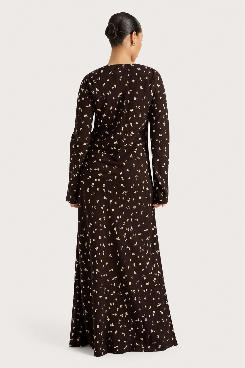 Faithfull The Brand Lilou Maxi Dress Clover Brown