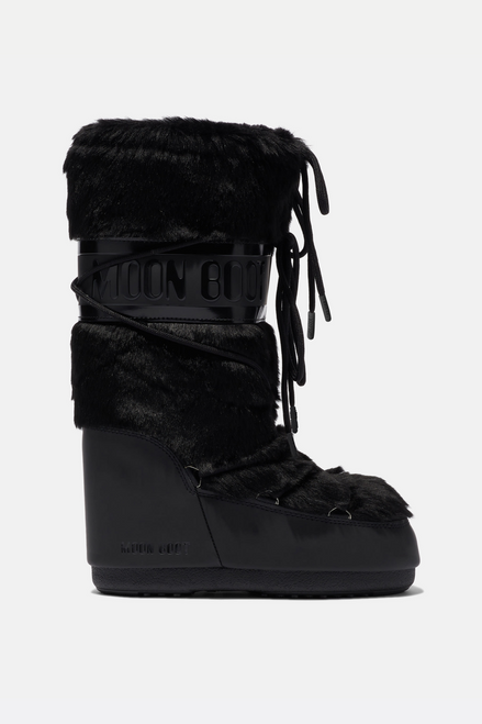 Moon Boot Icon Faux Fur - Black Moon Boot Icon Faux Fur - Black