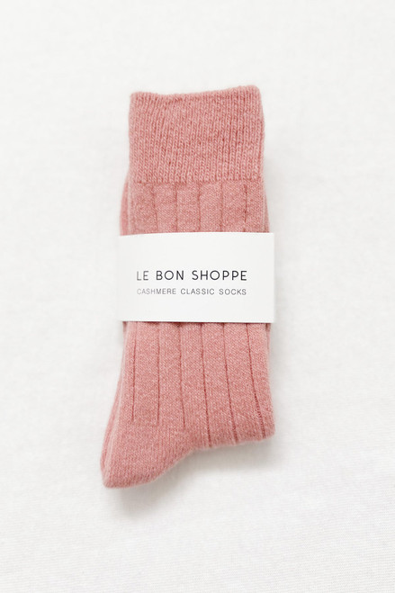 Classic Cashmere Socks- Rose Petal