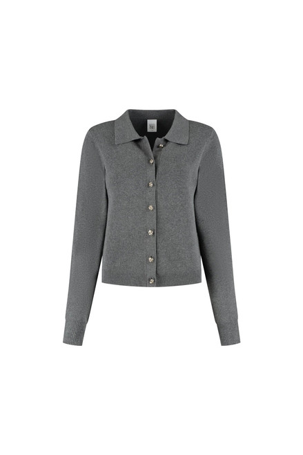 Olly Button Up Cardigan- Dark Grey
