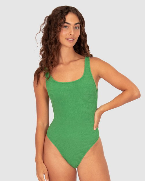 Ibiza Low Back One Piece- Moss