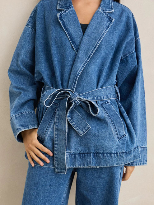 Shoreline Denim Blazer- Indigo