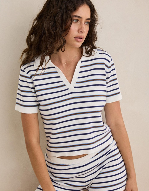 Romy Knit Top- Vintage Stripe