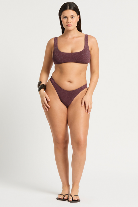 Malibu 2.0 Crop- Amarena Lurex Micro