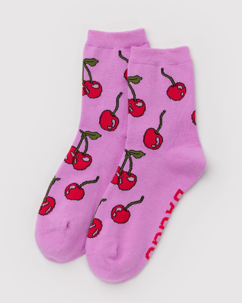 Crew Sock- Cherries