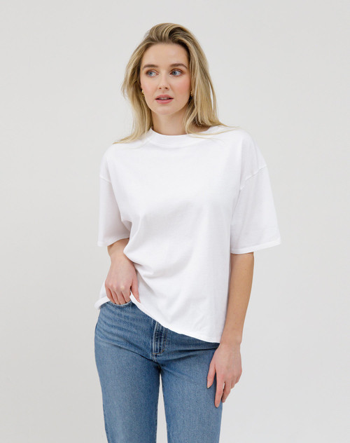 Boxy Tee- White
