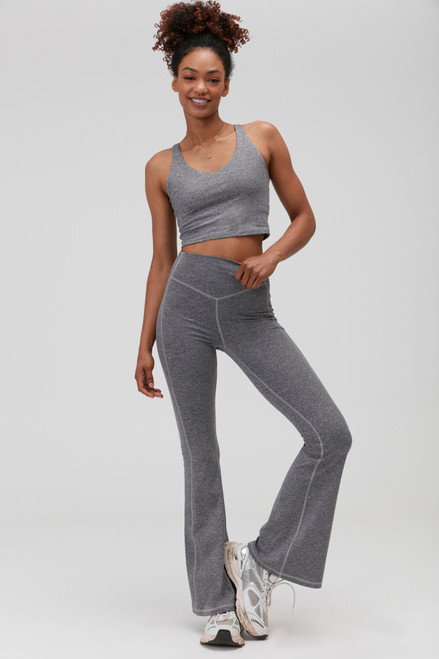 DayFlex High Waisted Flared Yoga Pants - Grey Marl | TALA