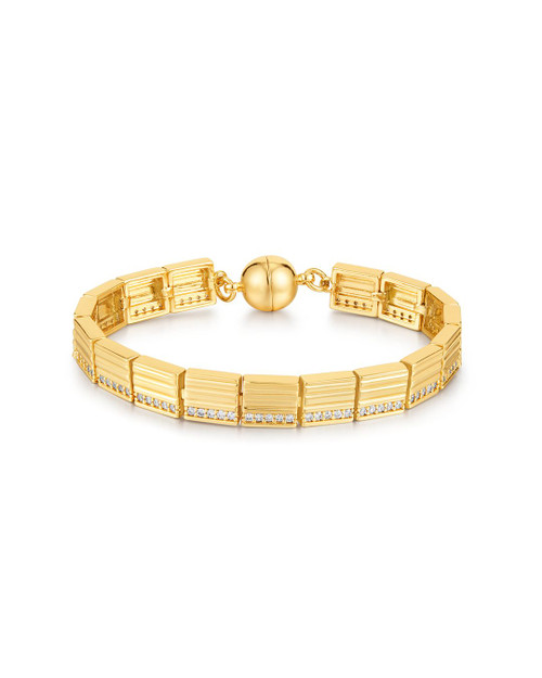 The Cruz Link Bracelet- Gold