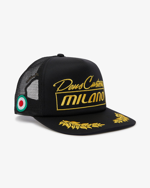 【Deus Ex Machina】 Venice Adderess Trucker Cap Black DMP247258.AmpedCircleTrucker.