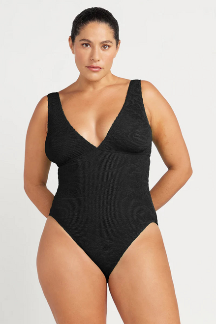 O'Keefe One Piece- Black Geo Jacquard