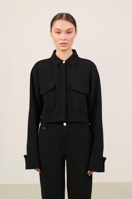 Moon Classic Short Blouse- Black