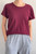 Organic Cotton Vintage Boy Tee- Burgundy Organic Cotton Vintage Boy Tee- Burgundy