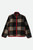 Buffalo Plaid Sherpa Full Zip- Black/Cream Buffalo Plaid Sherpa Full Zip- Black/Cream