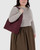 Nylon Shoulder Bag- Mahogany