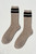 Snow Varsity Socks- Beige/Black