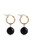 Boule Hoops- Black/14K Gold Fill