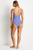 Solara Scoop Back Panel Line One Piece- Blue Geo