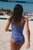 Solara Scoop Back Panel Line One Piece- Blue Geo