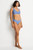 Solara Mid Bikini Pant- Blue Geo