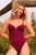 Ibiza Underwire Balconette One Piece- Scarlet