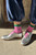 Colour Block Girlfriend Socks - Rose Green