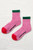 Colour Block Girlfriend Socks - Rose Green