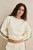 Contrast Sweatshirt- Cream