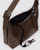 Mini Recycled Leather Shoulder Bag- Brown