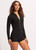 Boyleg Zip Front Surfsuit- Black